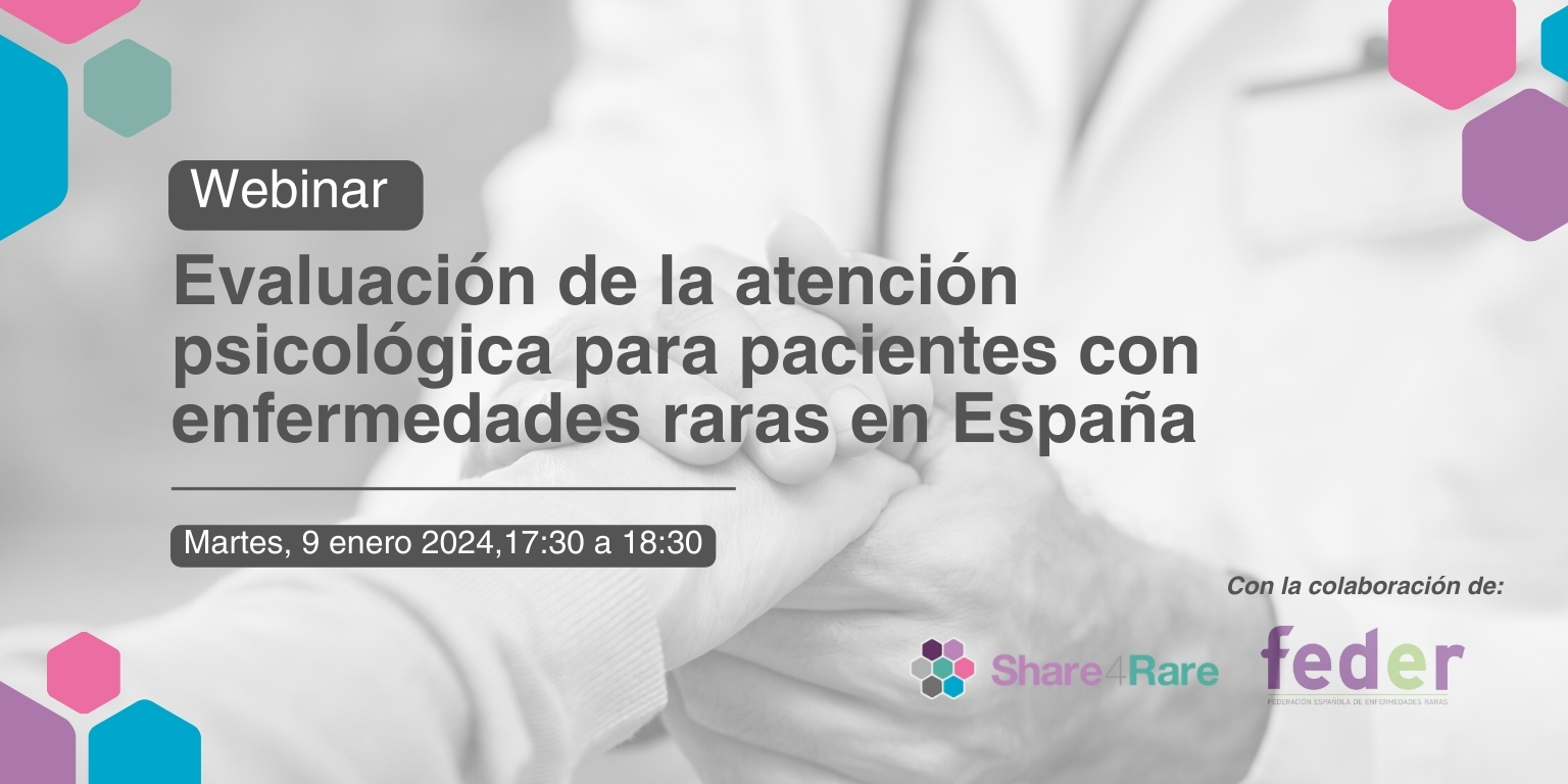 baner webinar estudio FEDER atención psicológica Share4Rare