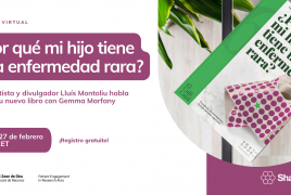 Baner charla virtual Lluís Montoliu libro enfermedades raras