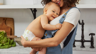 Child huged Child huged