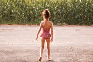 Girl summer sun cornfield Girl summer sun cornfield
