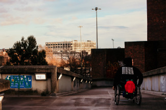 Teen on a wheelchair