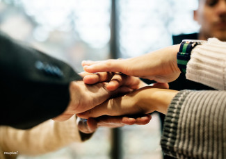 People hands together