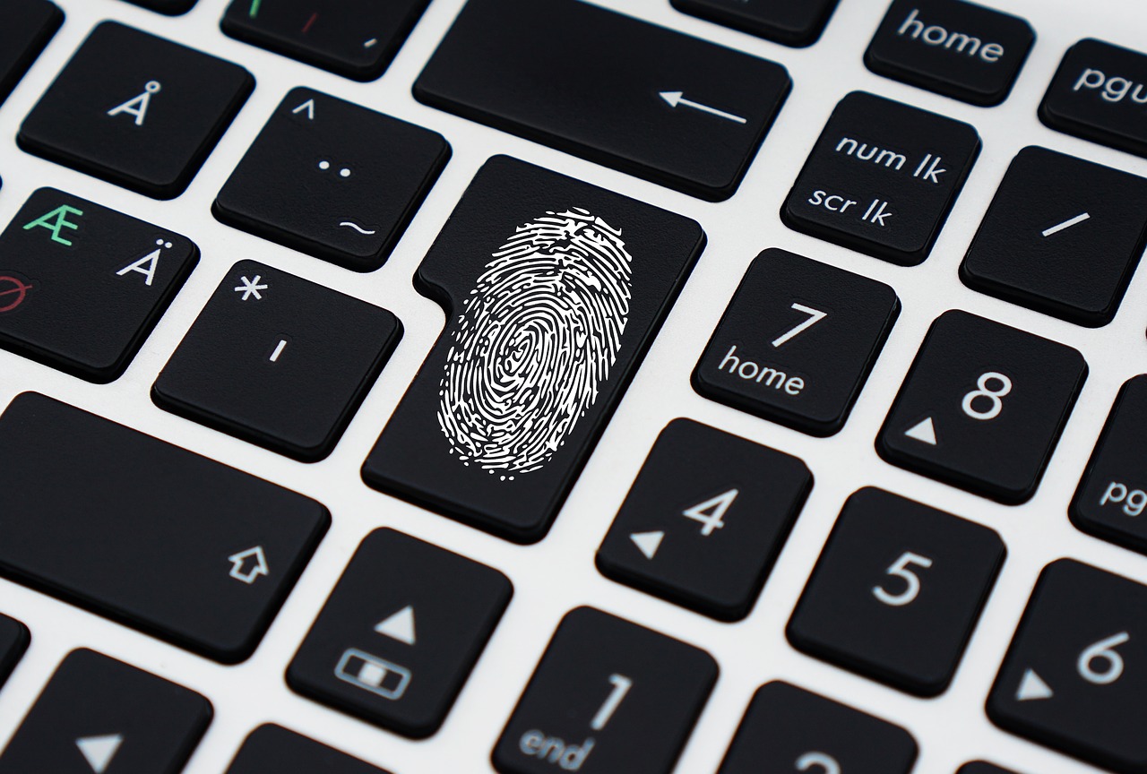 Fingerprint over a keyboard