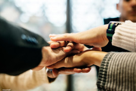 People hands together