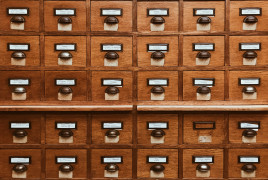 Wooden file cabinet 