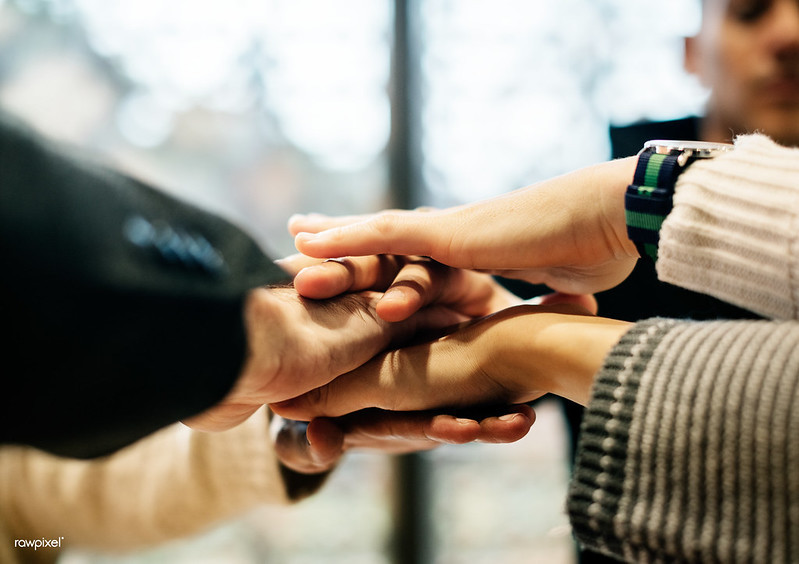 Advocate for your rights People hands together